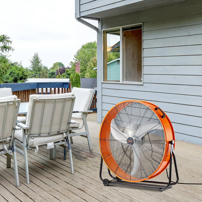 Drum Fan 30 Inch High Velocity Industrial Use 3-Speed 13000CFM for Warehouse V952-GYLSFS30YCACB1SPBV3