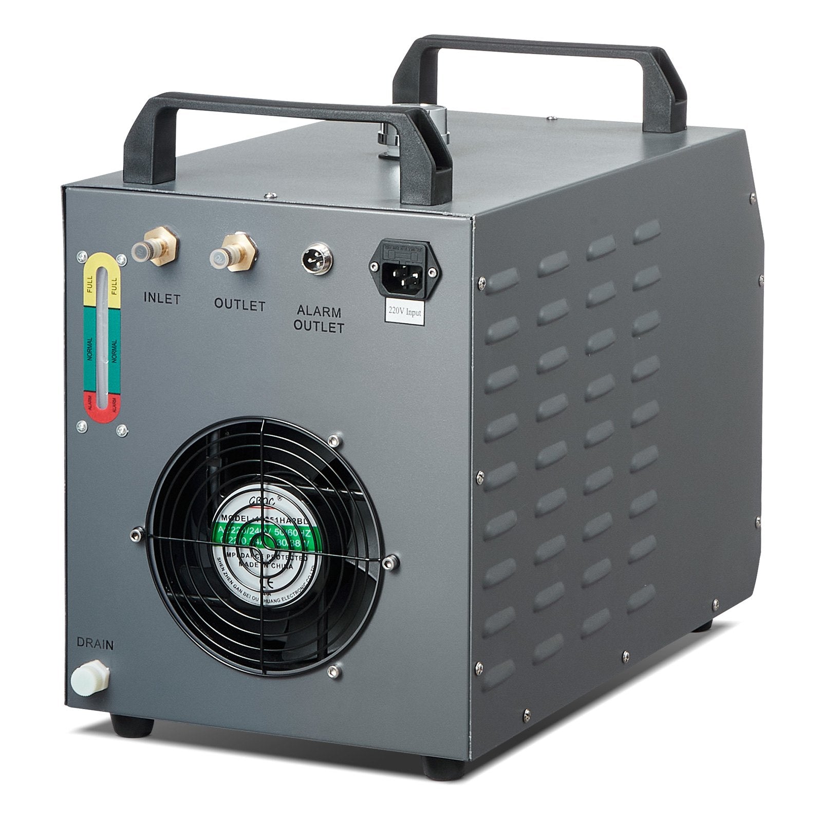 Industrial Water Chiller, CW-3000, 80W Air-Cooled Industrial Water Cooler Cooling System with 12 L Water Tank V952-GYLSJFLS12L19G97PV3