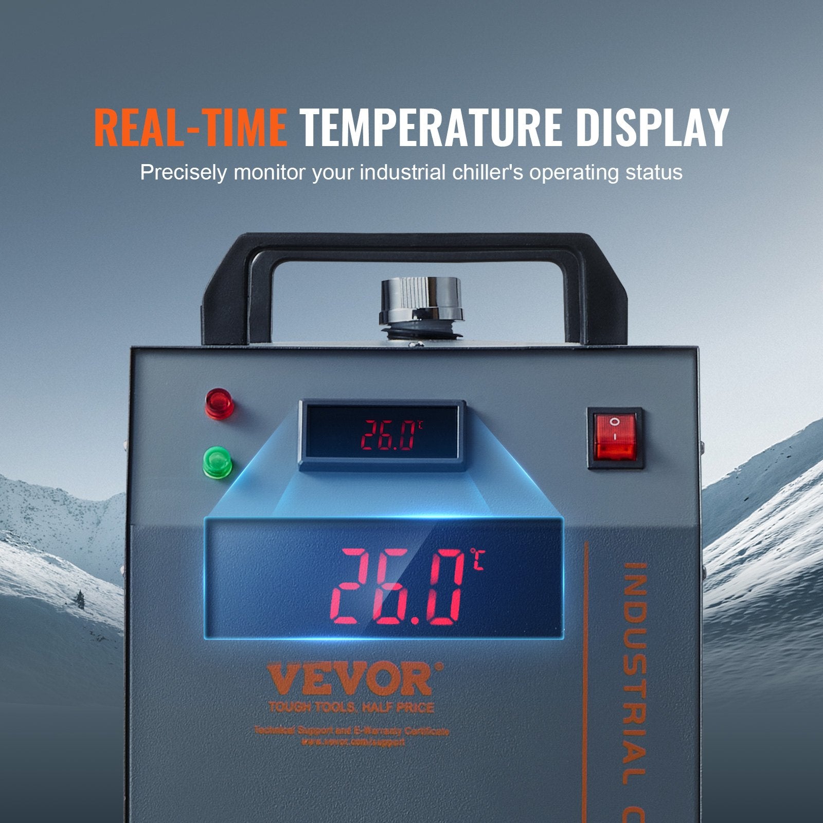 Industrial Water Chiller, CW-3000(PRO), 150W Air-Cooled Industrial Water Cooler Cooling System with 12L Water V952-GYLSJFLS12L1YAX14V3