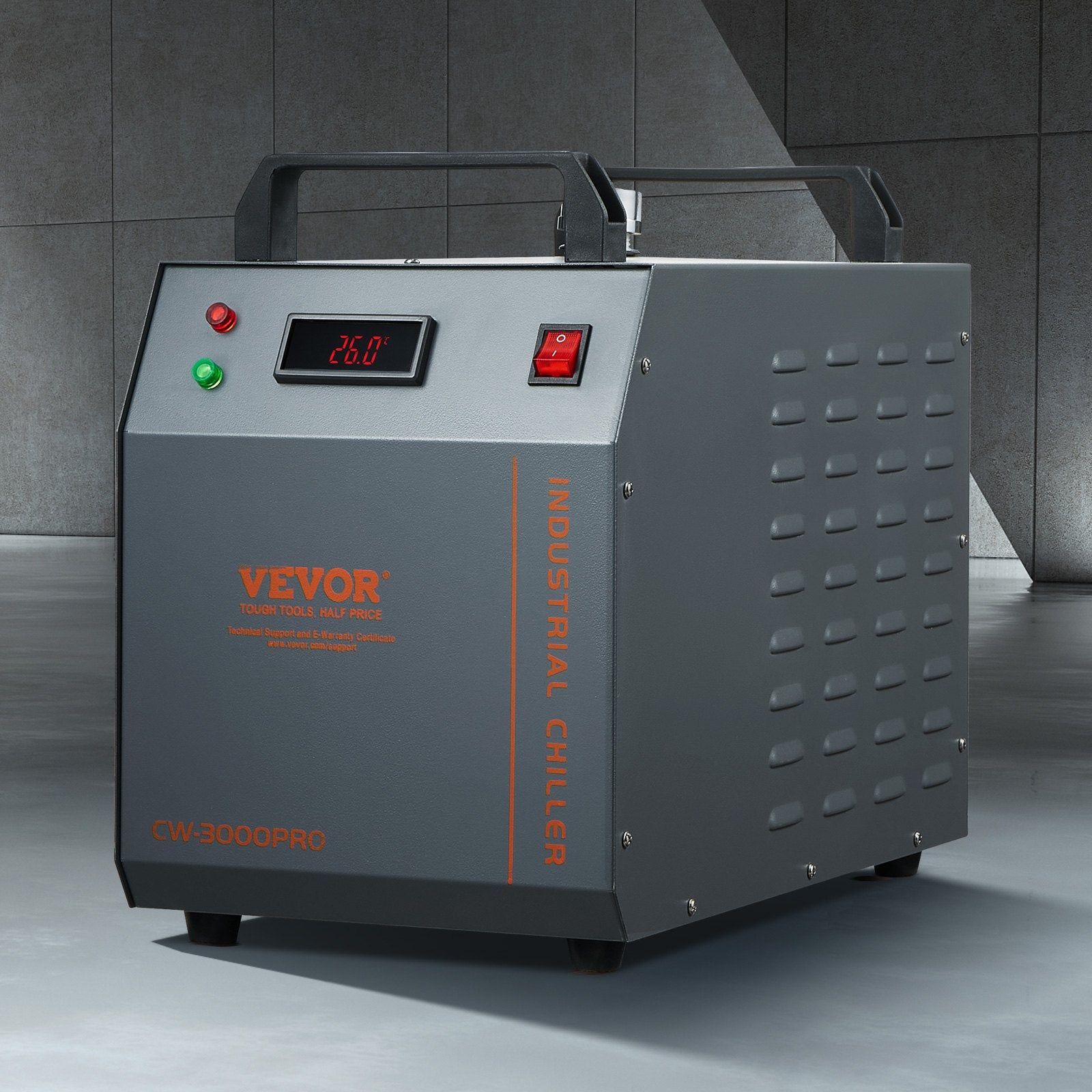 Industrial Water Chiller, CW-3000(PRO), 150W Air-Cooled Industrial Water Cooler Cooling System with 12L Water V952-GYLSJFLS12L1YAX14V3
