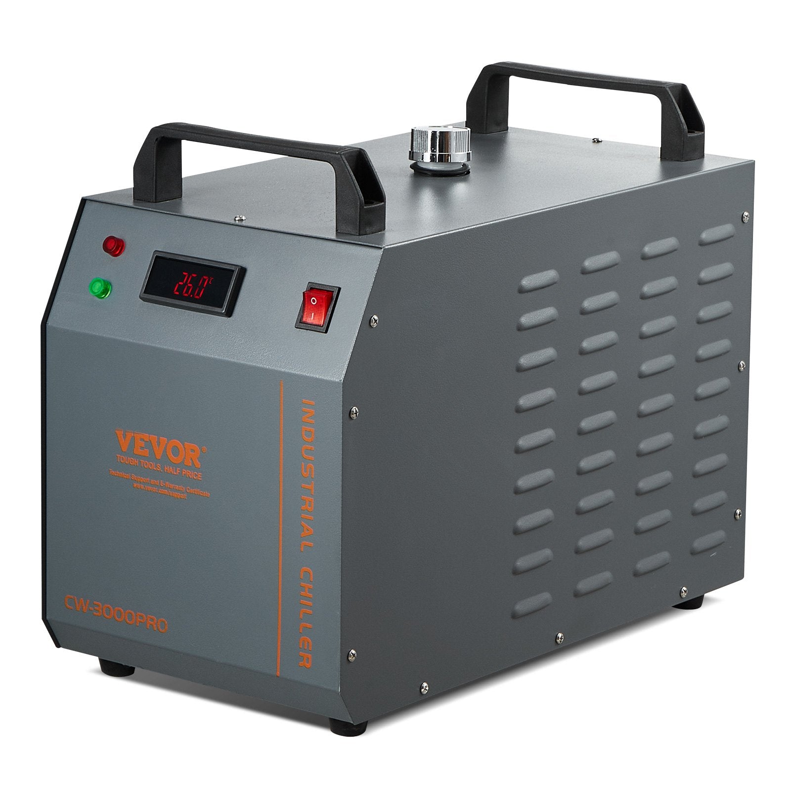 Industrial Water Chiller, CW-3000(PRO), 150W Air-Cooled Industrial Water Cooler Cooling System with 12L Water V952-GYLSJFLS12L1YAX14V3