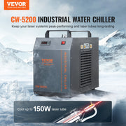 Industrial Water Chiller, CW-5200, Industrial Water Cooler Cooling System with Built-in Compressor 7L Water V952-GYLSJYSJS7L1LBEPIV3