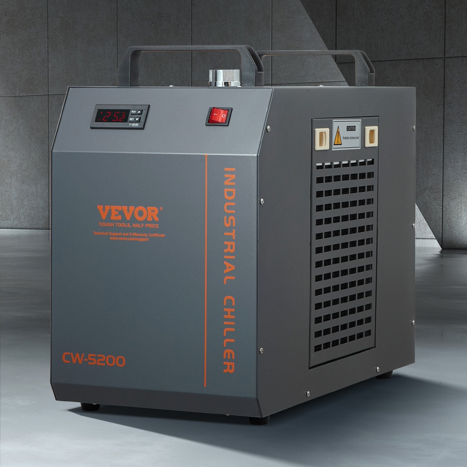 Industrial Water Chiller, CW-5200, Industrial Water Cooler Cooling System with Built-in Compressor 7L Water V952-GYLSJYSJS7L1LBEPIV3