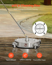 16.5" Pressure Washer Surface Cleaner, Stainless Steel Pressure Washer Attachments with 4 Wheels, 4000 Max V952-GYQXJBMQJQYP62KMHV0