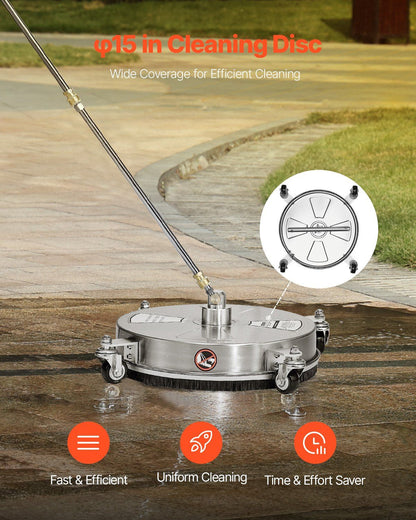 16.5" Pressure Washer Surface Cleaner, Stainless Steel Pressure Washer Attachments with 4 Wheels, 4000 Max V952-GYQXJBMQJQYP62KMHV0
