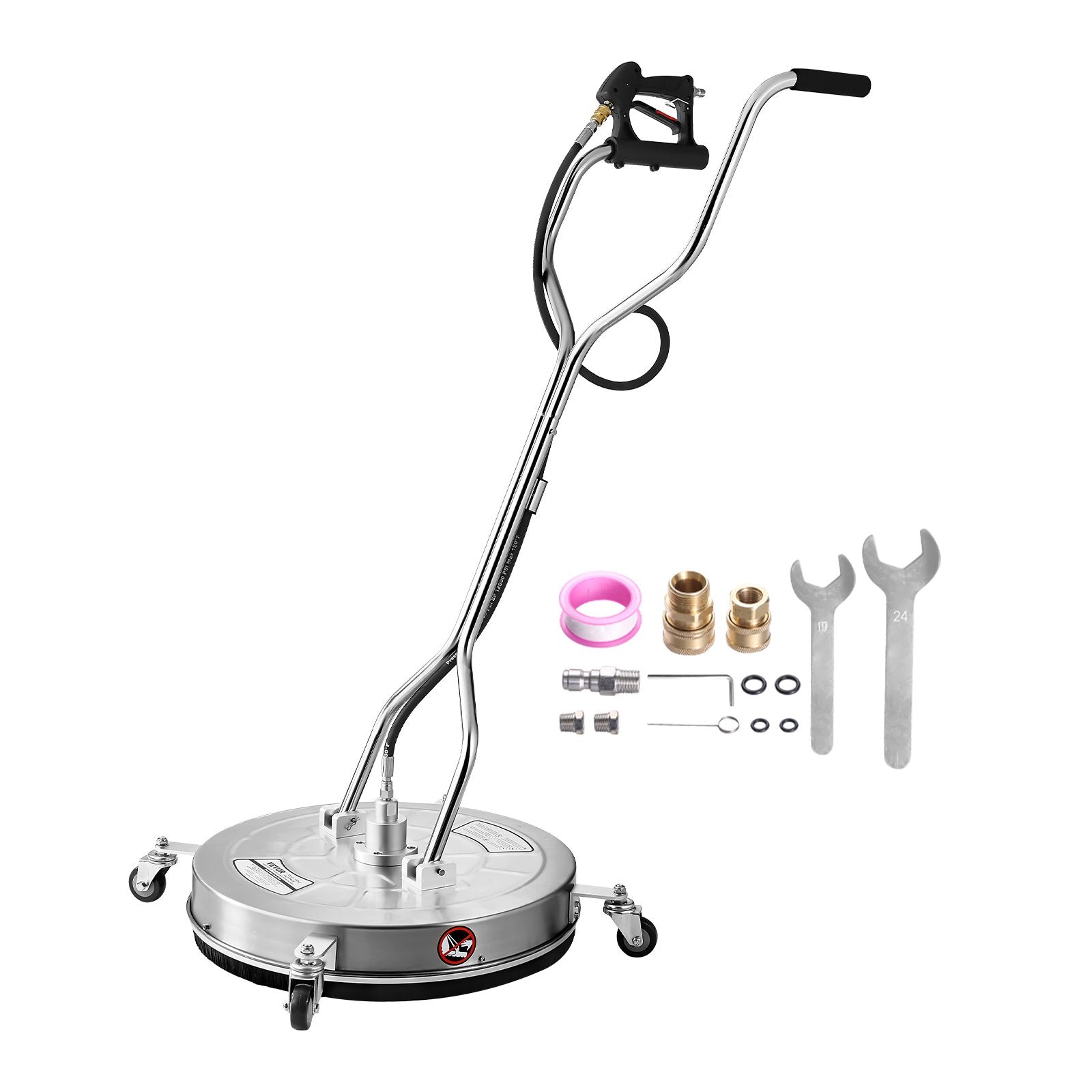 24" Pressure Washer Surface Cleaner, Stainless Steel Pressure Washer Attachments with 4 Wheels, 4000 Max PSI, V952-GYQXJBMQJQYPKEO1LV0