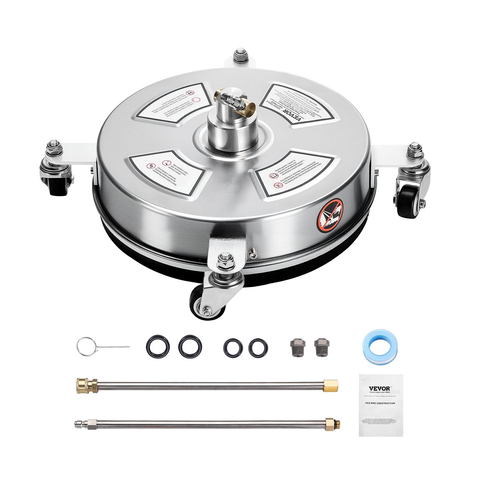 14" Pressure Washer Surface Cleaner, Stainless Steel Pressure Washer Attachments with 4 Wheels, 4000 Max PSI, V952-GYQXJBMQJQYPLEQRIV0