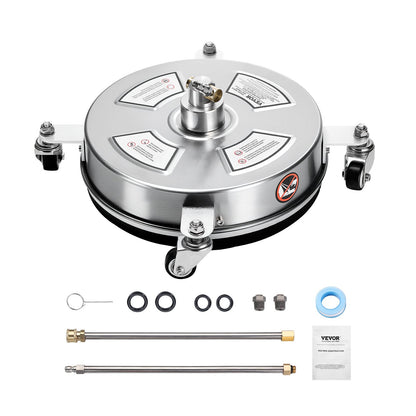 14" Pressure Washer Surface Cleaner, Stainless Steel Pressure Washer Attachments with 4 Wheels, 4000 Max PSI, V952-GYQXJBMQJQYPLEQRIV0
