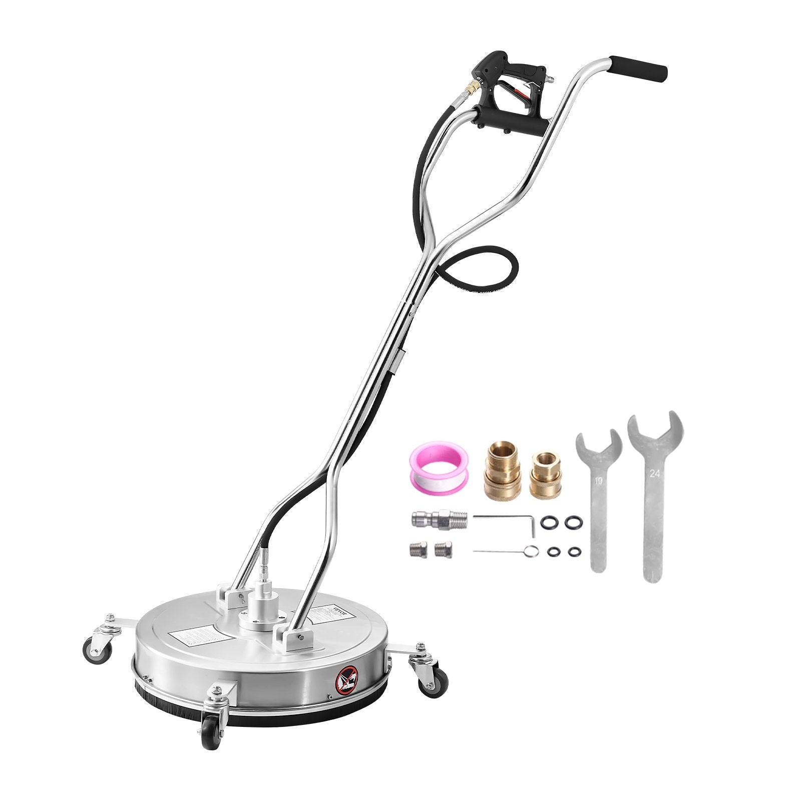 20" Pressure Washer Surface Cleaner, Stainless Steel Pressure Washer Attachments with 4 Wheels, 4500 Max PSI, V952-GYQXJBMQJQYPR0QW0V0
