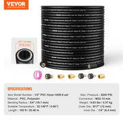 Pressure Washer Hose, 100FT, 1/4" Kink Free M22-14mm Brass Thread Replacement For Most Brand Pressure V952-GYQXRG100FT1FESK8V0