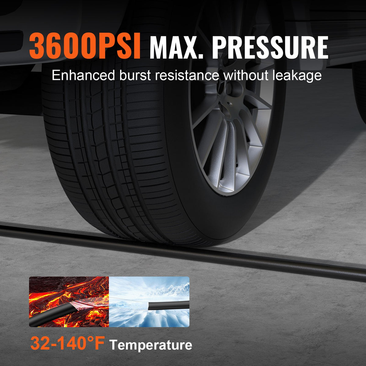 Pressure Washer Hose, 25 FT, 1/4" Kink Free M22-14mm Brass Thread Replacement For Most Brand Pressure V952-GYQXRG25YC11IZ58EV0