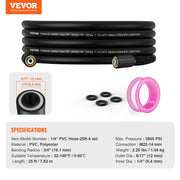 Pressure Washer Hose, 25 FT, 1/4" Kink Free M22-14mm Brass Thread Replacement For Most Brand Pressure V952-GYQXRG25YC11IZ58EV0