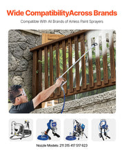 Airless Paint Spray Gun and Hose Kit 3600PSI with Extension Rods Filters V952-GYWQPTJRGJPJ60PDZV0