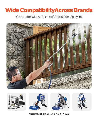 Airless Paint Spray Gun and Hose Kit 3600PSI with Extension Rods Filters V952-GYWQPTJRGJPJ60PDZV0