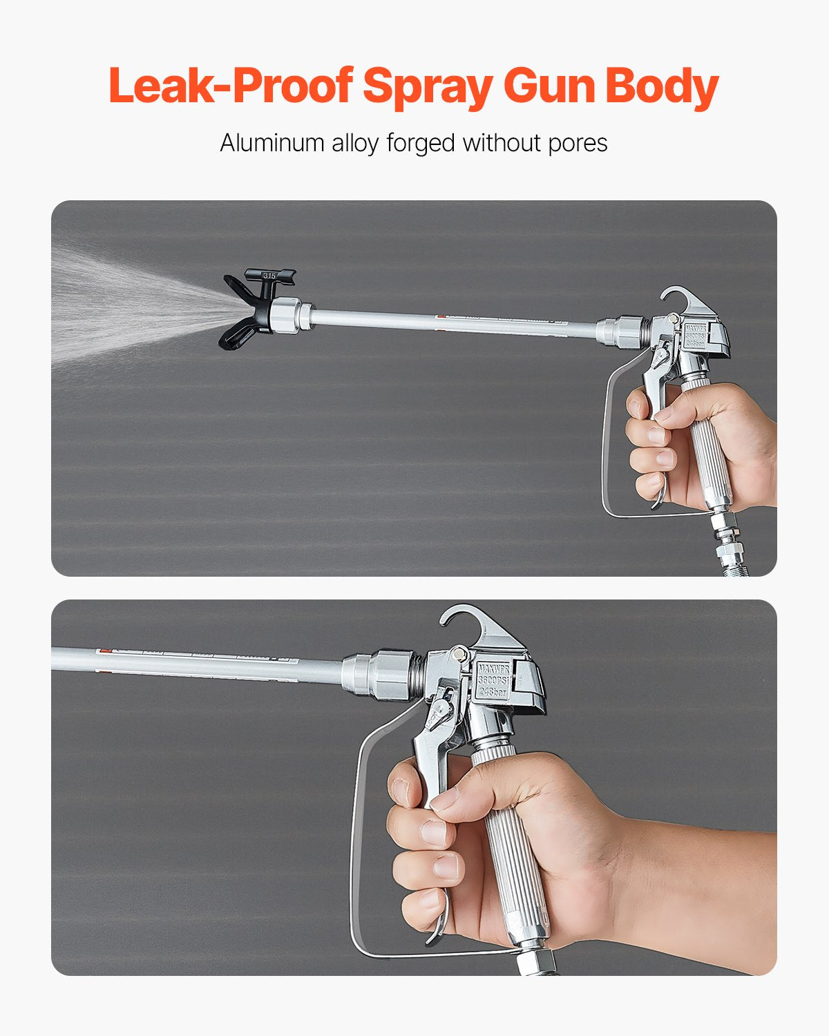 Airless Paint Spray Gun and Hose Kit 3600PSI with Extension Rods Filters V952-GYWQPTJRGJPJ60PDZV0