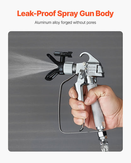 Airless Paint Spray Gun 3600PSI High Pressure Airless Spray Gun 517 Tip V952-GYWQPTJRGJPJNLZF8V0