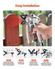 Airless Paint Spray Gun 3600PSI High Pressure Airless Spray Gun 517 Tip V952-GYWQPTJRGJPJNLZF8V0