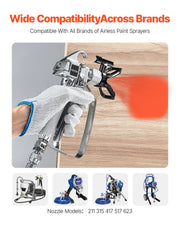Airless Paint Spray Gun 3600PSI High Pressure Airless Spray Gun with 5Tips V952-GYWQPTJRGJPJSGQJDV0