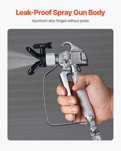 Airless Paint Spray Gun 3600PSI High Pressure Airless Spray Gun with 5Tips V952-GYWQPTJRGJPJSGQJDV0