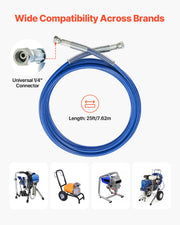 25ft Airless Paint Sprayer Hose 1/4 in Universal Airless Paint Spray Hose V952-GYWQPTJRGJPJUJUBPV0