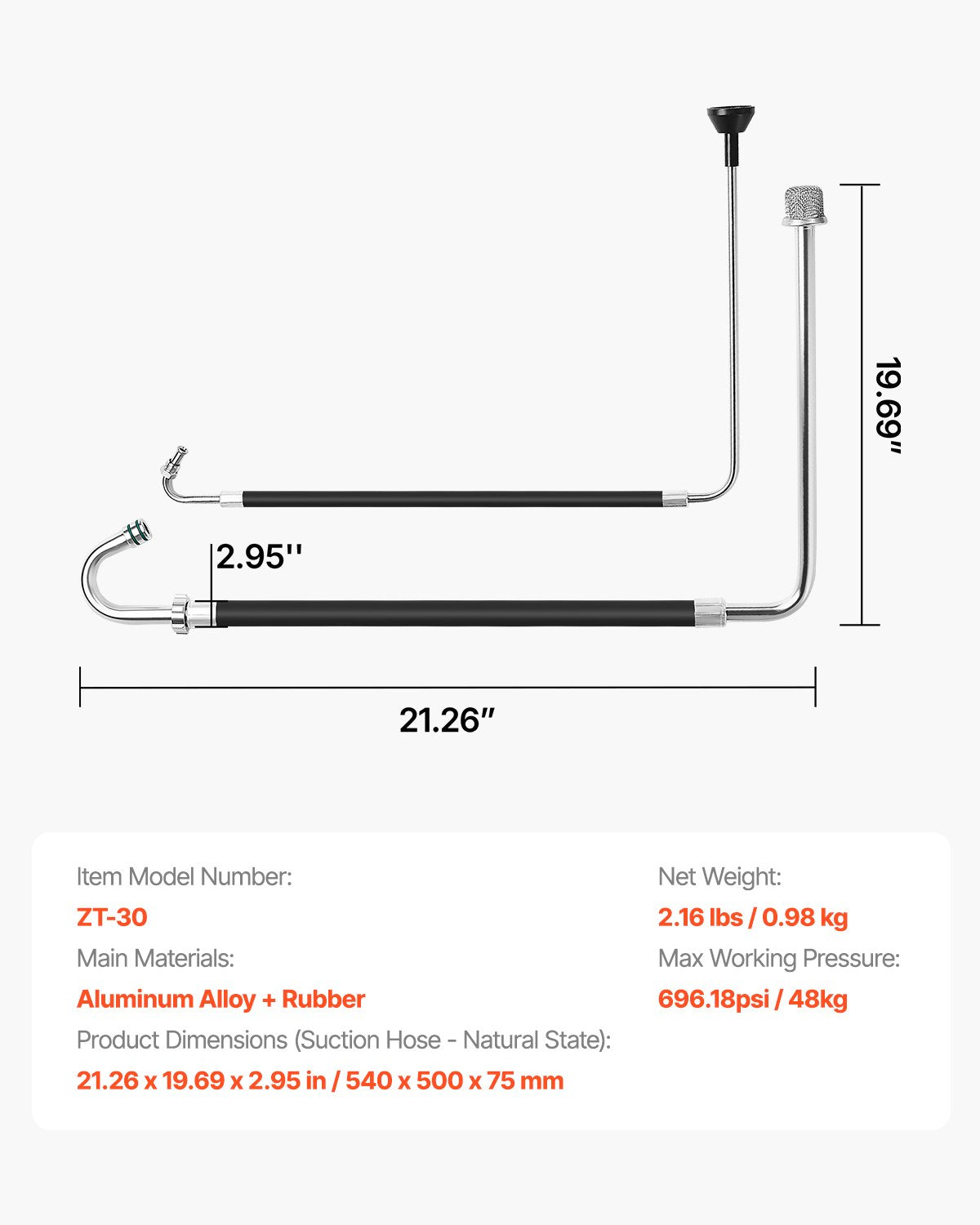 Suction Hose Tube and Reflux Line Sets Airless Paint Sprayers Tool Part V952-GYWQPTJRGJPJYUN19V0