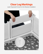 Dog Whelping Box, 1.86x0.97x0.5 m, Plastic Dog Whelping Pen with Adjustable Height Door, Puppy Playpen with V952-GYZXZHZHSLBDGWMS0001V0