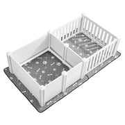Dog Whelping Box, 1.86x0.97x0.5 m, Plastic Dog Whelping Pen with Adjustable Height Door, Puppy Playpen with V952-GYZXZHZHSLBDGWMS0001V0