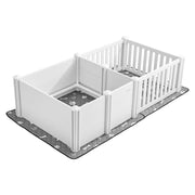 Dog Whelping Box, 1.86x0.97x0.5 m, Plastic Dog Whelping Pen with Adjustable Height Door, Puppy Playpen with V952-GYZXZHZHSLBDGWMS0001V0