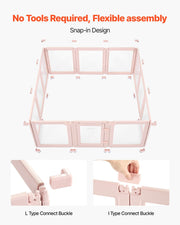 Dog Whelping Box, 1.54x1.5x0.6 m, Transparent Plastic Dog Whelping Pen for Large Sized Dogs, Waterproof Puppy V952-GYZXZJZJSLDCK3NII001V0