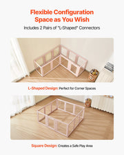 Dog Whelping Box, 1.54x1.5x0.6 m, Transparent Plastic Dog Whelping Pen for Large Sized Dogs, Waterproof Puppy V952-GYZXZJZJSLDCK3NII001V0
