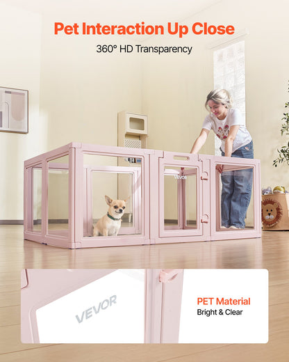 Dog Whelping Box, 1.54x1x0.6 m Plastic Dog Whelping Pen for Medium Sized Dogs, Waterproof Transparent Puppy V952-GYZXZJZJSLDCQPAG3001V0
