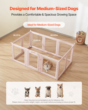 Dog Whelping Box, 1.54x1x0.6 m Plastic Dog Whelping Pen for Medium Sized Dogs, Waterproof Transparent Puppy V952-GYZXZJZJSLDCQPAG3001V0