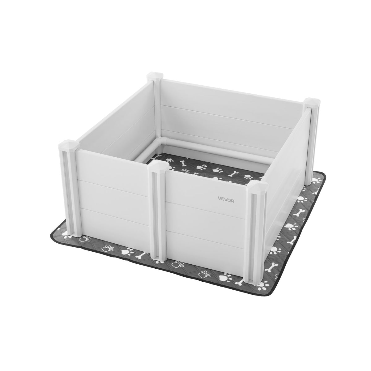 Dogs Whelping Box, 980 x 980 x 460 mm, Plastic PVC Puppies Playpen with Height Adjustable Door and Washable V952-GYZXZJZJSLZXOYTOYV0