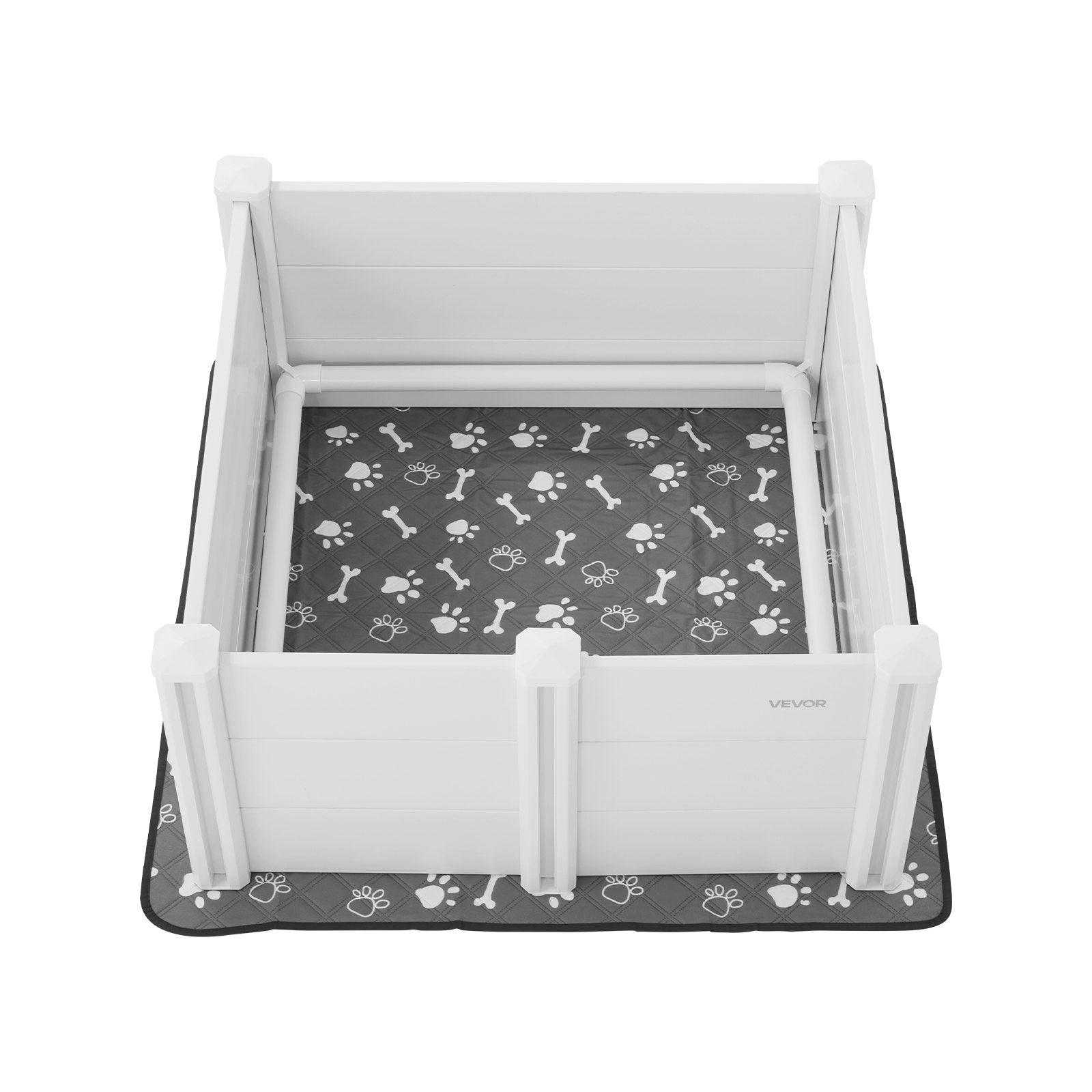 Dogs Whelping Box, 980 x 980 x 460 mm, Plastic PVC Puppies Playpen with Height Adjustable Door and Washable V952-GYZXZJZJSLZXOYTOYV0