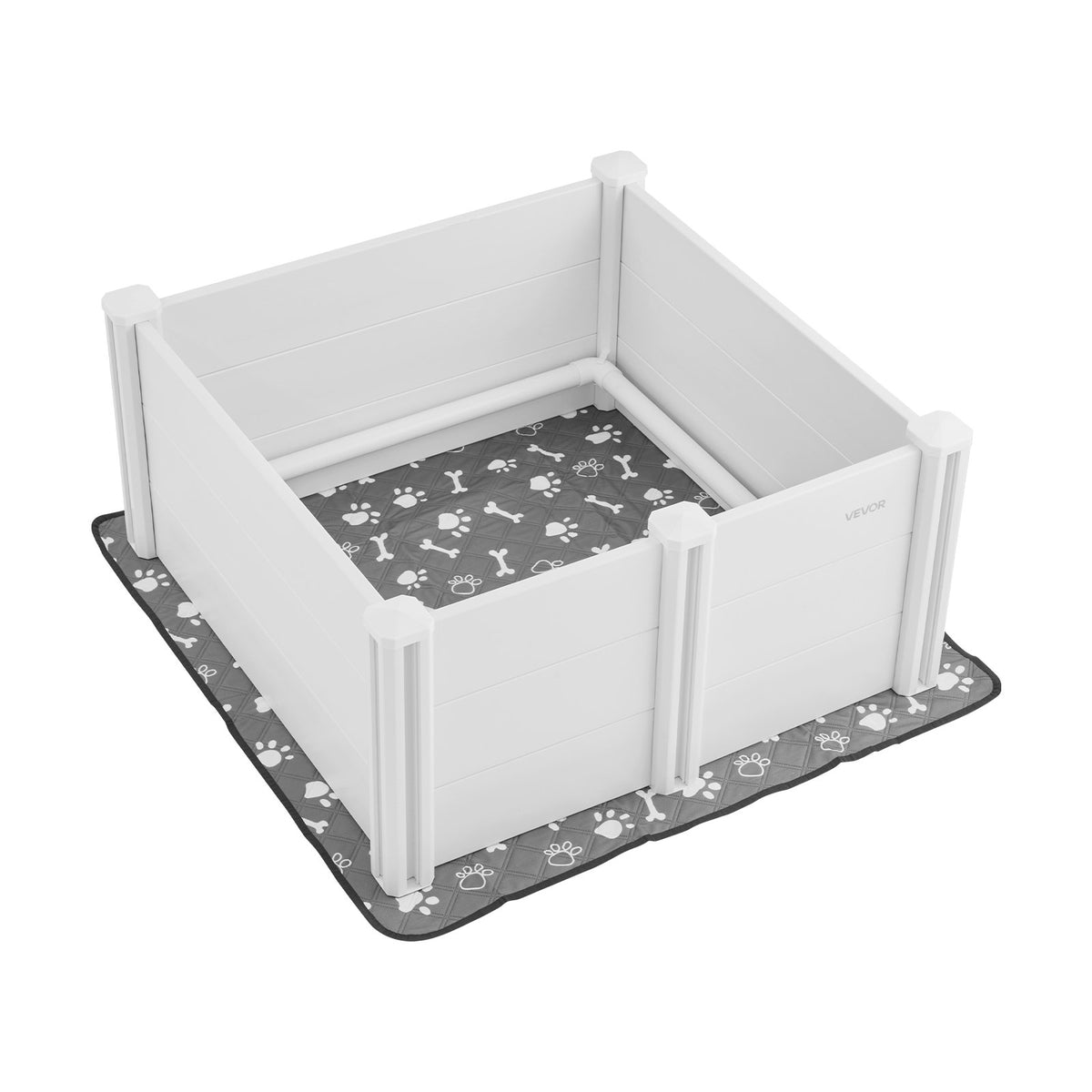 Dogs Whelping Box, 980 x 980 x 460 mm, Plastic PVC Puppies Playpen with Height Adjustable Door and Washable V952-GYZXZJZJSLZXOYTOYV0