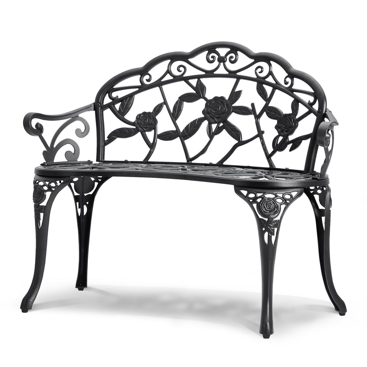 Outdoor Bench, 38.8 inches Metal Garden Bench for Outdoors, 480 lbs Load Capacity Bench, Outdoor Garden Park V952-GYZYJS40YC00PL1X7V0