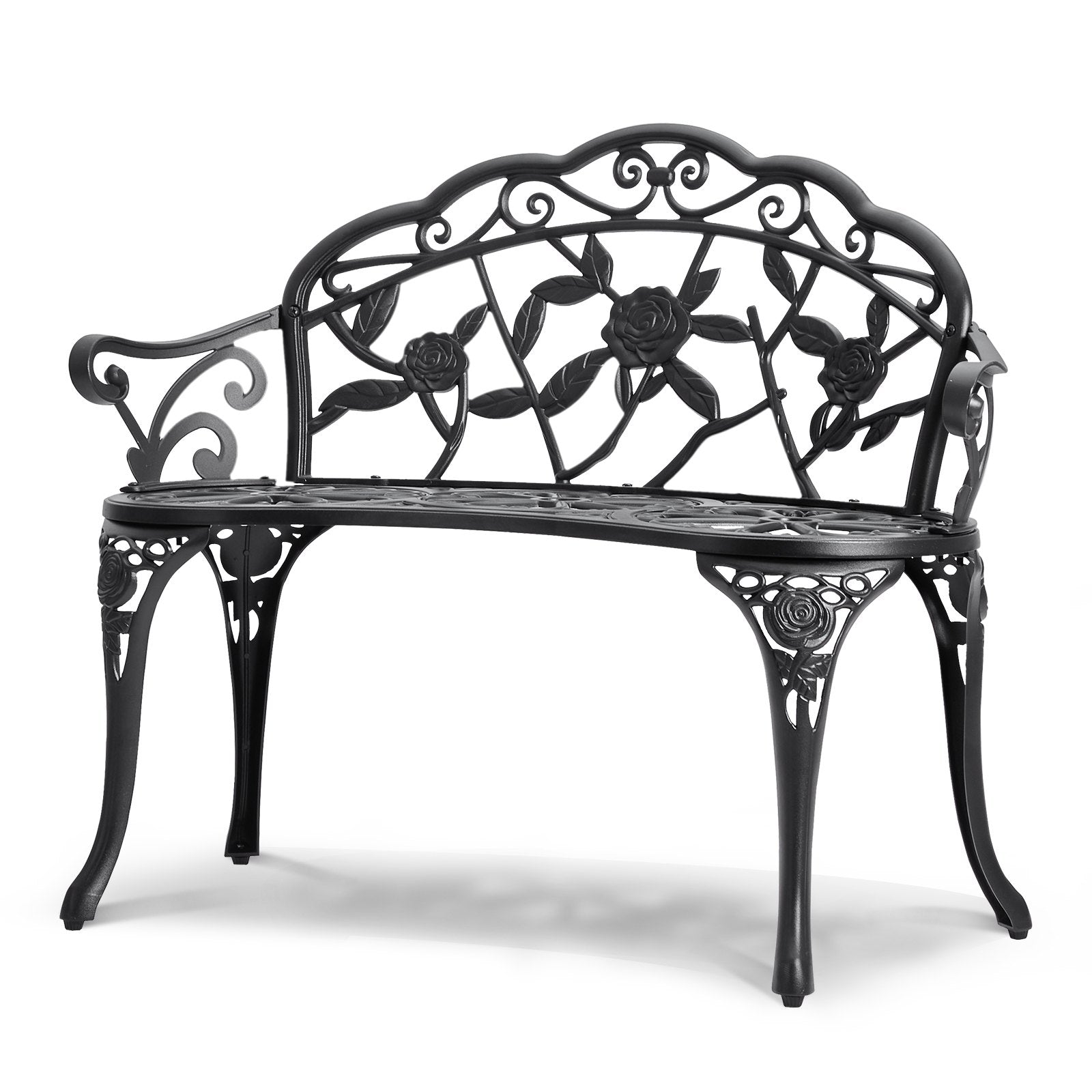 Outdoor Bench, 38.8 inches Metal Garden Bench for Outdoors, 480 lbs Load Capacity Bench, Outdoor Garden Park V952-GYZYJS40YC00PL1X7V0
