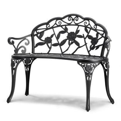 Outdoor Bench, 38.8 inches Metal Garden Bench for Outdoors, 480 lbs Load Capacity Bench, Outdoor Garden Park V952-GYZYJS40YC00PL1X7V0