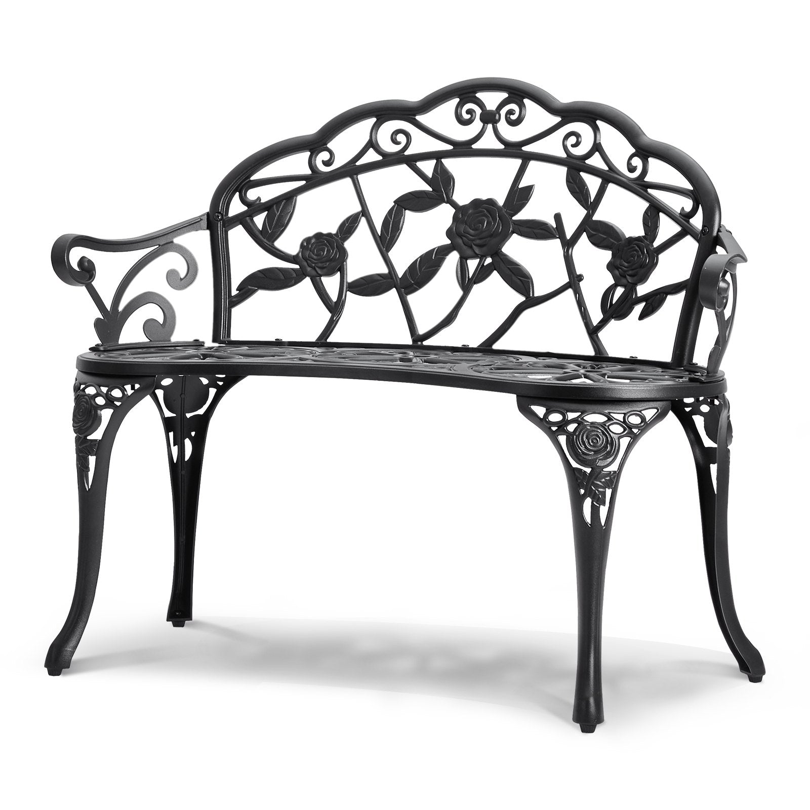 Outdoor Bench, 38.8 inches Metal Garden Bench for Outdoors, 480 lbs Load Capacity Bench, Outdoor Garden Park V952-GYZYJS40YC00PL1X7V0