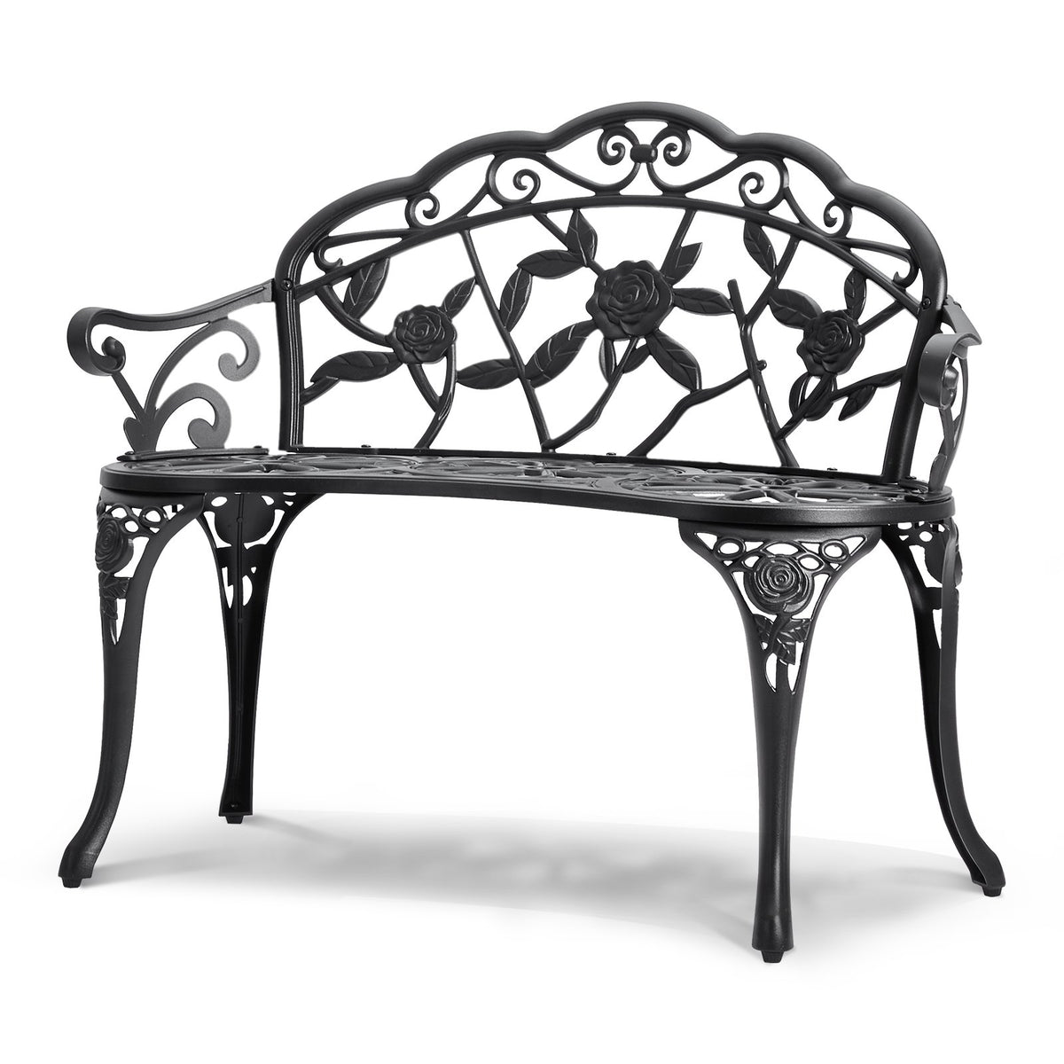 Outdoor Bench, 38.8 inches Metal Garden Bench for Outdoors, 480 lbs Load Capacity Bench, Outdoor Garden Park V952-GYZYJS40YC00PL1X7V0
