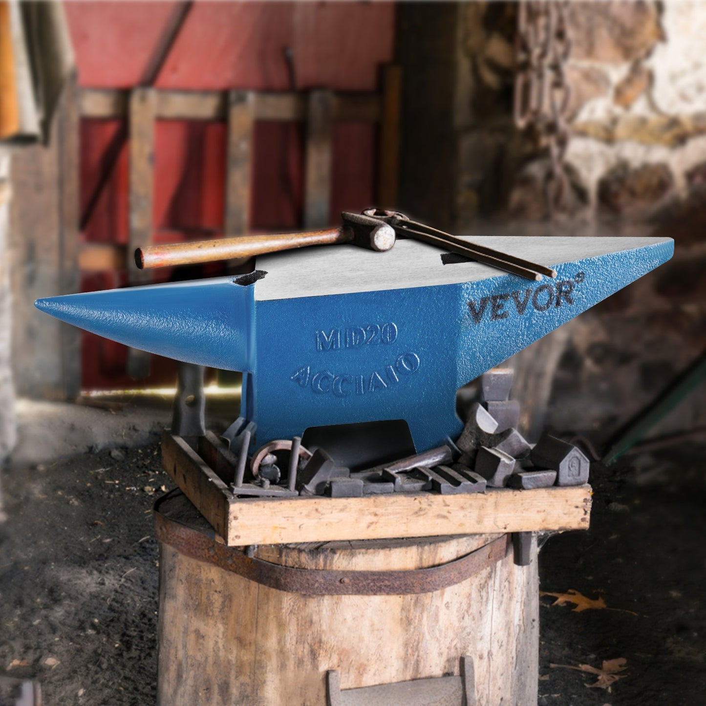 Single Horn Anvil 44Lbs Steel Anvil Blacksmith for Sale Forge Tools and Equipment Anvil Rugged Round and V952-GZ20KGGZ000000001V0
