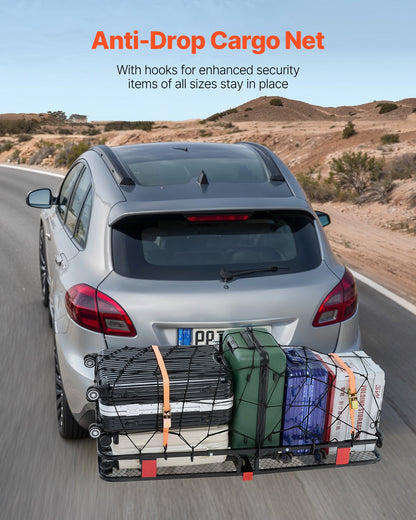 53" x 19" x 5", Hitch Cargo Carrier, 500 lbs Capacity Hitch Cargo Carrier with Hitch Stabilizer & Ratchet V952-GZBDPDECKFGZDVRAOV0
