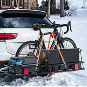 53" x 19" x 5", Hitch Cargo Carrier, 500 lbs Capacity Hitch Cargo Carrier with Hitch Stabilizer & Ratchet V952-GZBDPDECKFGZDVRAOV0