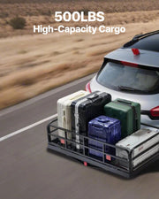 60" x 24" x 14", Hitch Cargo Carrier, 500 lbs Capacity Hitch Cargo Carrier with Anti-Rattle Hitch Stabilizer, V952-GZBDPDECKFGZO1MA7V0