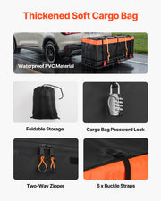 60" x 24" x 6", Hitch Cargo Carrier, 500 lbs Capacity Hitch Cargo Carrier with Cargo Net with Hook & V952-GZBDPDECKFGZR2EQ5V0