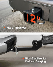 60" x 24" x 6", Hitch Cargo Carrier, 500 lbs Capacity Hitch Cargo Carrier with Cargo Net with Hook & V952-GZBDPDECKFGZR2EQ5V0