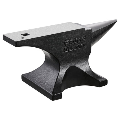 Single Horn Anvil, 55lbs Cast Steel Anvil, High Hardness Rugged Round Horn Anvil for Blacksmiths, with Large V952-GZDJG25KG000U4QUNV0