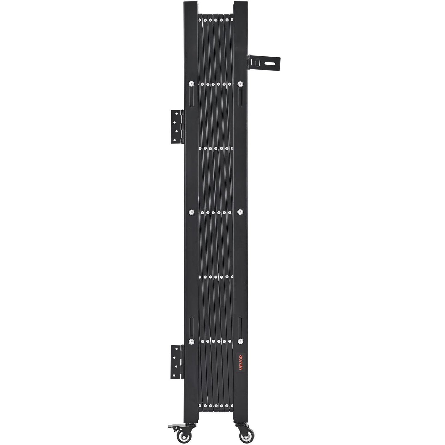 Single Folding Security Gate, Lockable Scissor Gate with 360 degree Swivel Casters, Outdoor Barricade Steel V952-GZDZDAQM51575LJAZ001V0