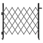 Single Folding Security Gate, Lockable Scissor Gate with 360 degree Swivel Casters, Outdoor Barricade Steel V952-GZDZDAQM5157HX49X001V0