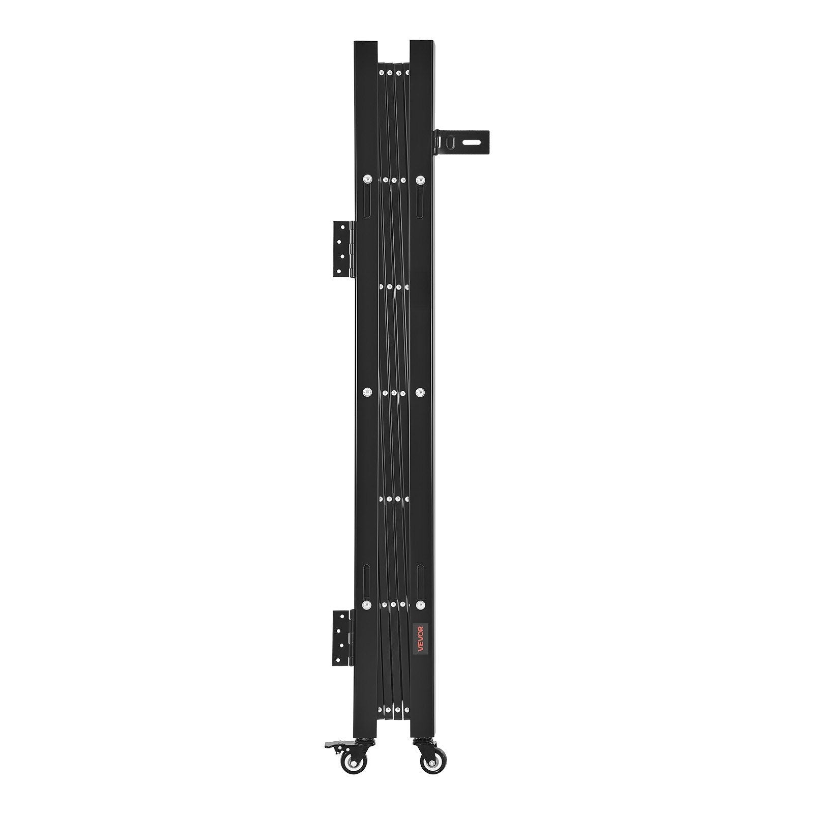 Single Folding Security Gate, Lockable Scissor Gate with 360 degree Swivel Casters, Outdoor Barricade Steel V952-GZDZDAQM5157HX49X001V0